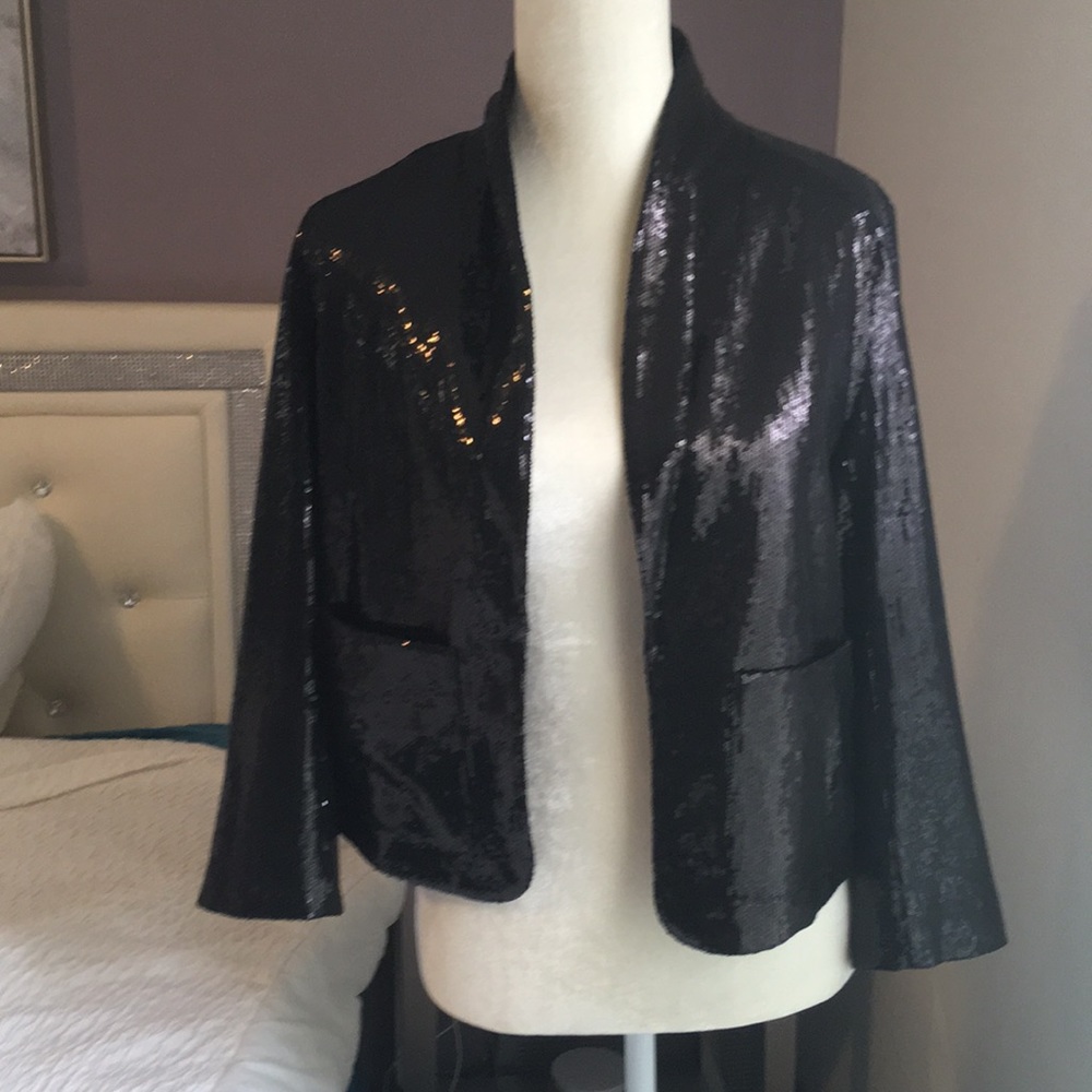 Black sequined blazer